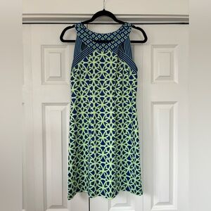 Gretchen Scott Designs Blue and Lime Geometric  Dress Size XS